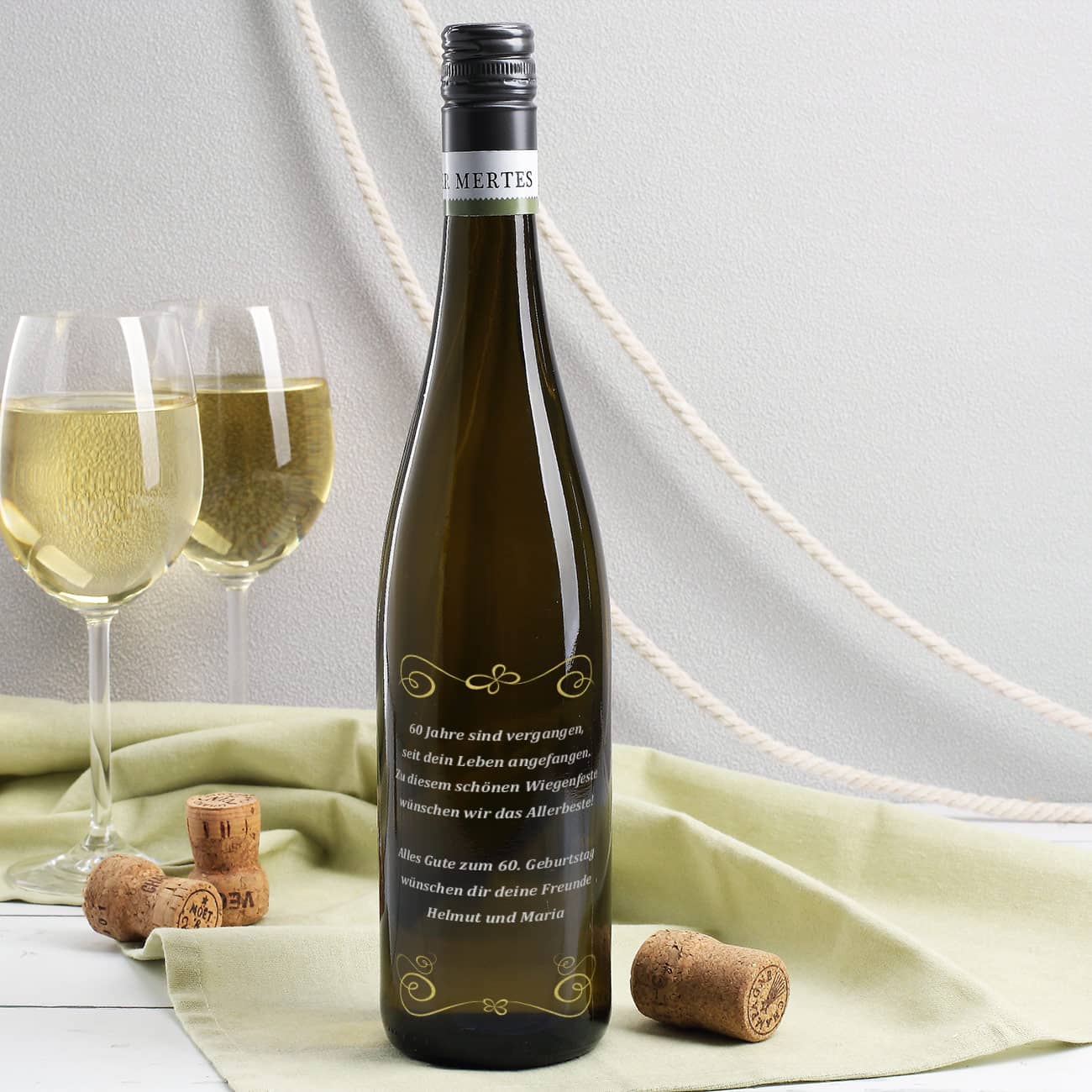 Weißwein mit Wunschgravur