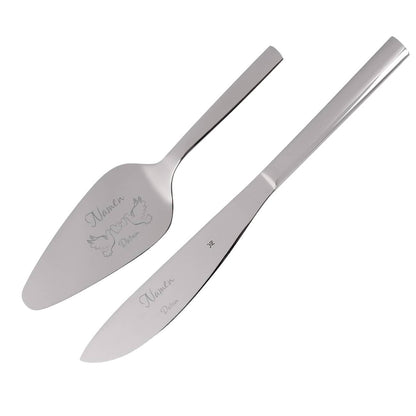 Tortenbesteck Set von WMF graviert zur Hochzeit