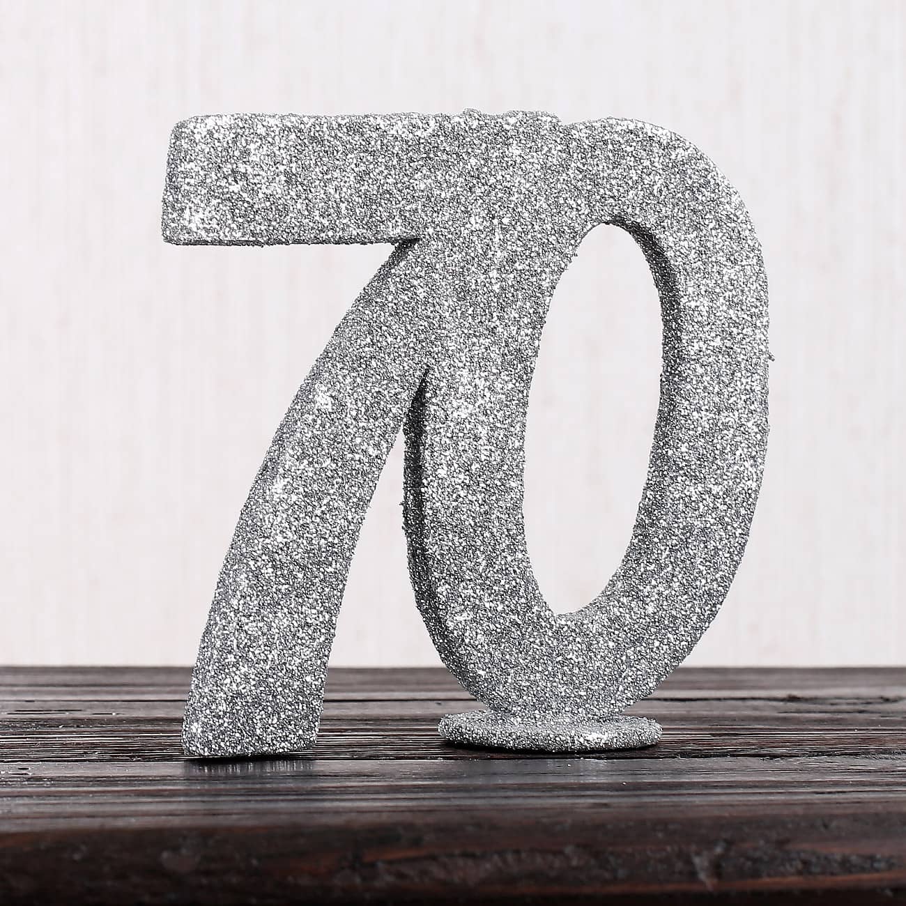Silberne Dekozahl 70